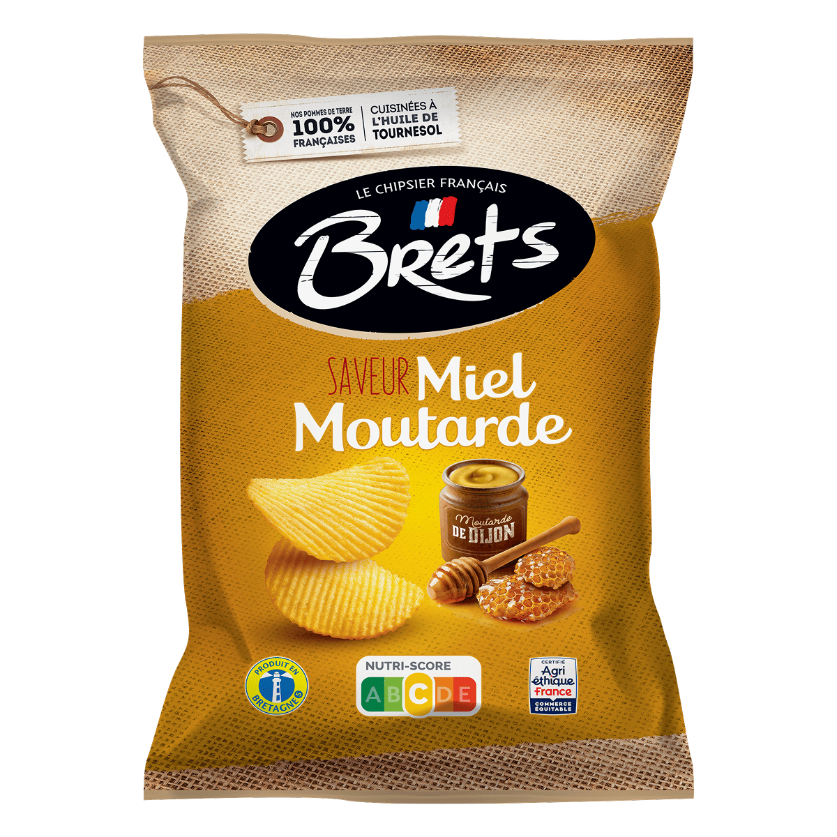 BRETS Miel Moutarde Dijon Mustard Flavor Potato Chips 125g