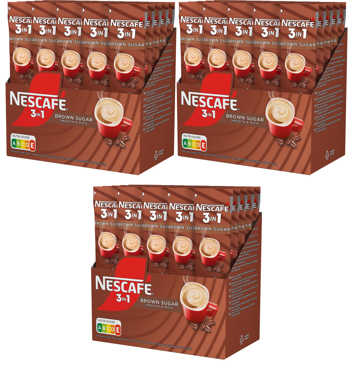 NESCAFE BROWN SUGAR 3in1 Instant Coffee Sticks 3 x 462g