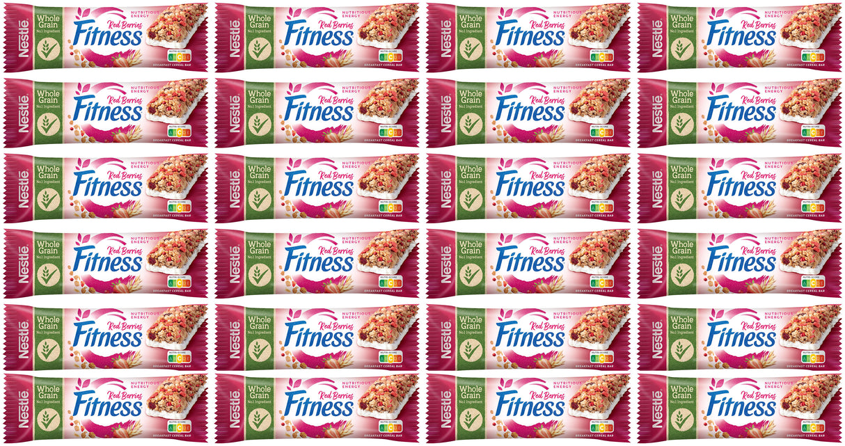 NESTLE Fitness Red Berries Flavor Cereal Bars 24 x 23.5g