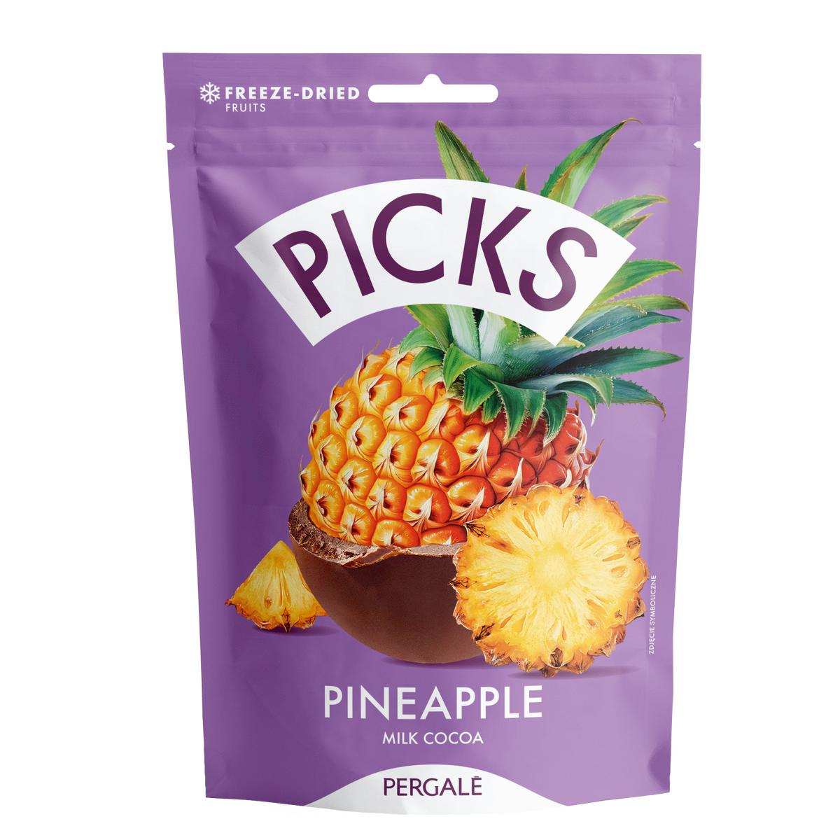 PERGALE PICKS Freeze-Dried Pineapple with Milk Chocolate Dragee