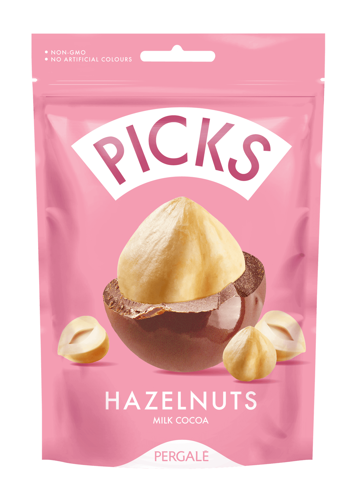 PERGALE PICKS Hazelnuts with Milk Cocoa Glaze Crunchy Dragee Candies 90g