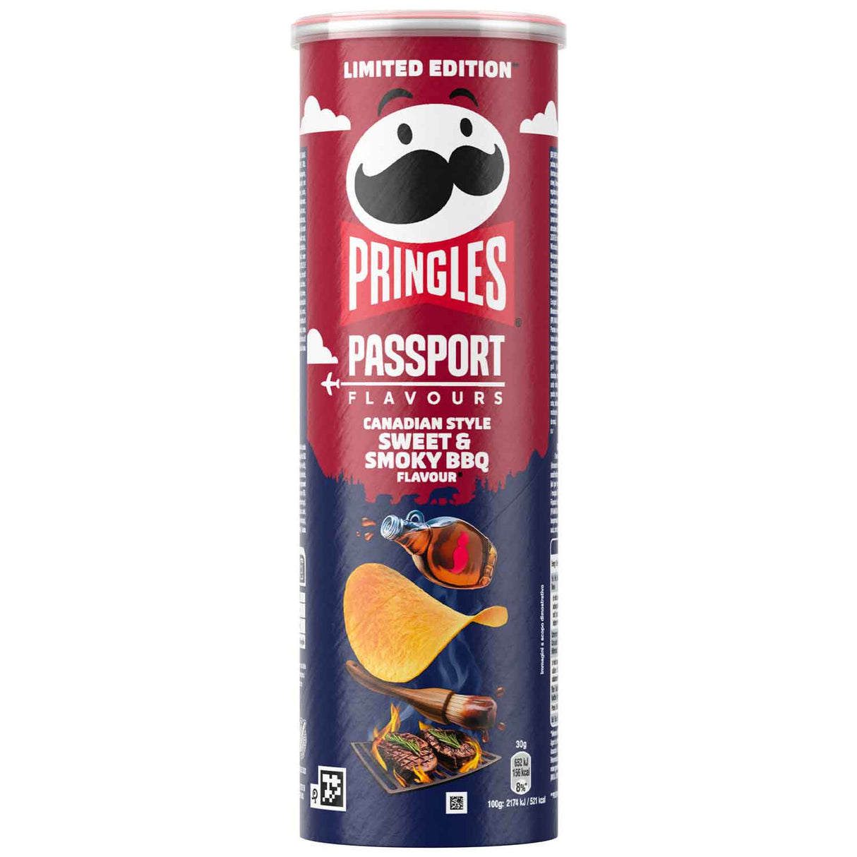 PRINGLES PASSPORT Canadian Style Sweet & Smoky BBQ Flavor Potato Chips 165g