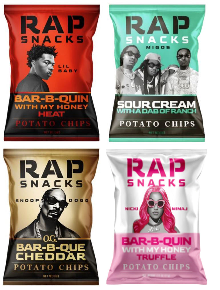 RAP SNACKS Potato Chips Bundle 4 Flavors Variety Pack 4 x 71g