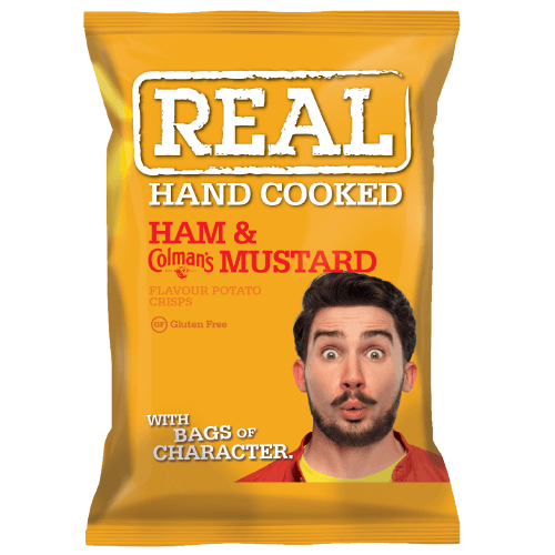 REAL Hand Cooked HAM & COLMAN'S MUSTARD Flavor Potato Chips 150g