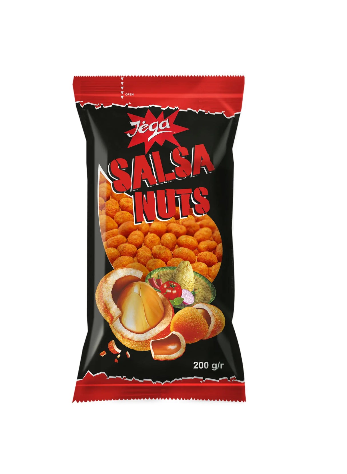 JEGA SALSA Flavor Crispy Coated Peanuts 200g