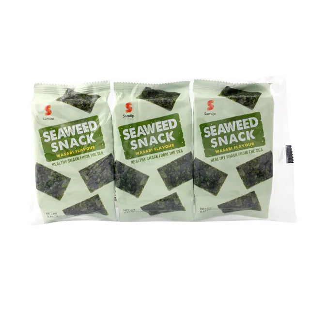 Samlip Seaweed Snack Wasabi Flavor 3 x 4g