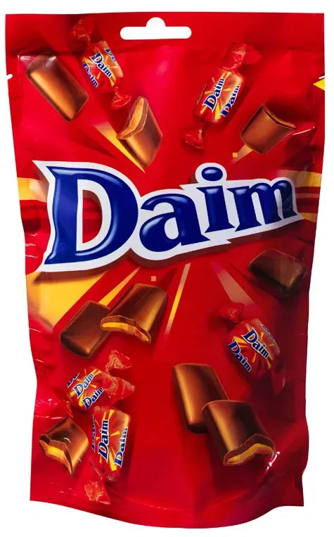 DAIM Mini Chocolate Bars Bites with Crunchy Almond Caramel Filling 200g 7oz