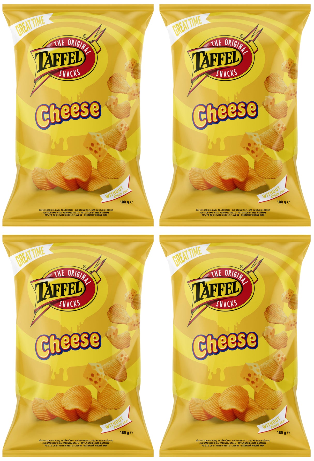 TAFFEL CHEESE Flavor Potato Chips 4 x 180g