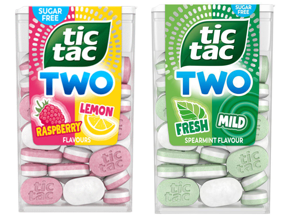 TIC TAC TWO Mint & Lemon Raspberry Flavor Mint Pastilles 2 x 38.5g