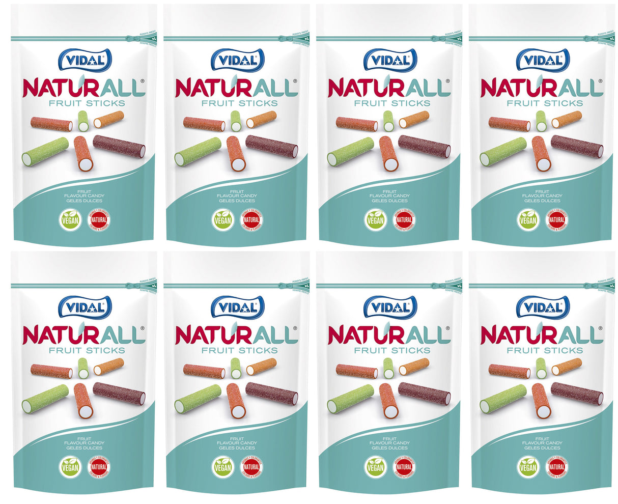 VIDAL NATURALL Fruit Sticks Gummi Candies 8 x 180g