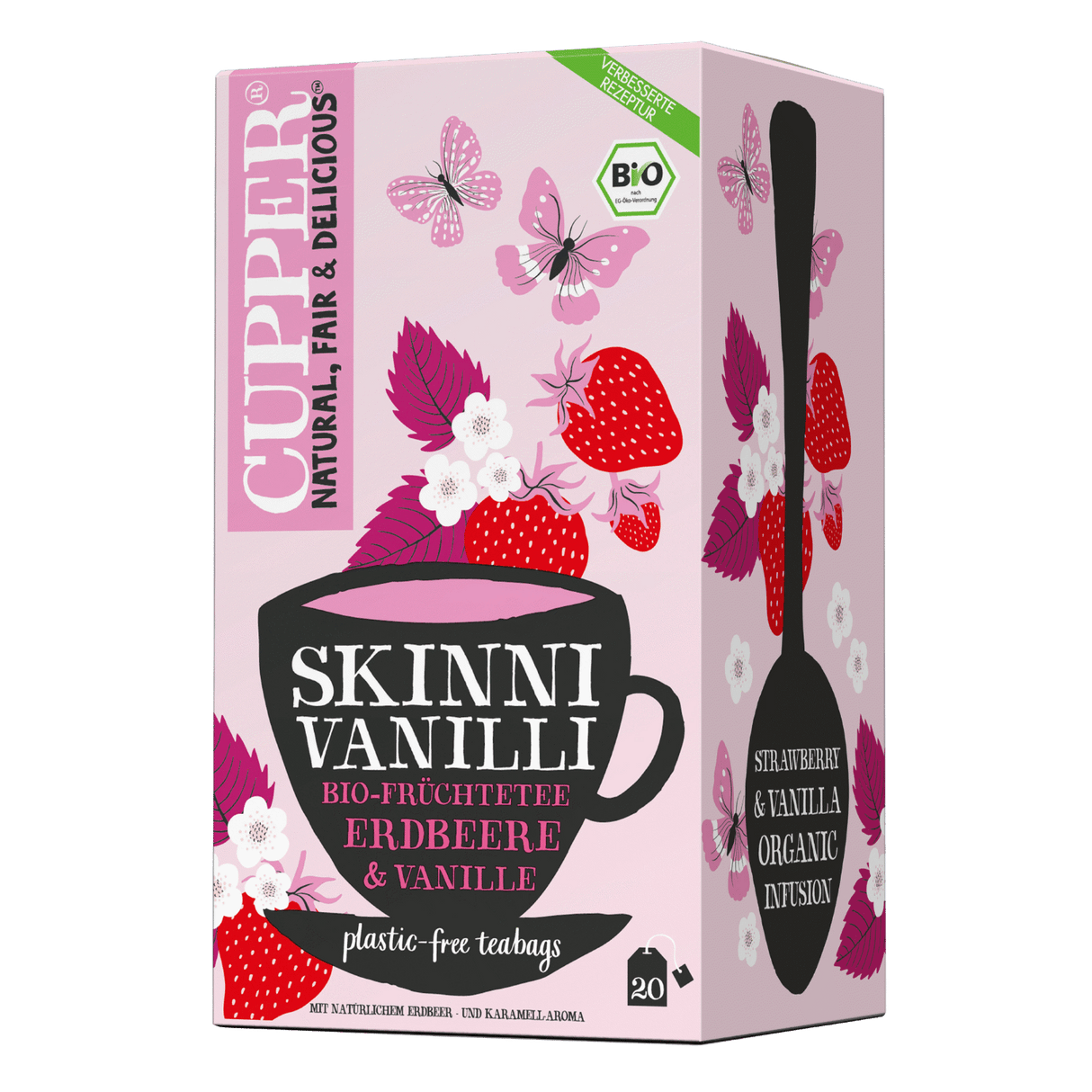 CUPPER SKINNI VANILLI Organic Herbal Tea with Strawberries & Vanilla 40g