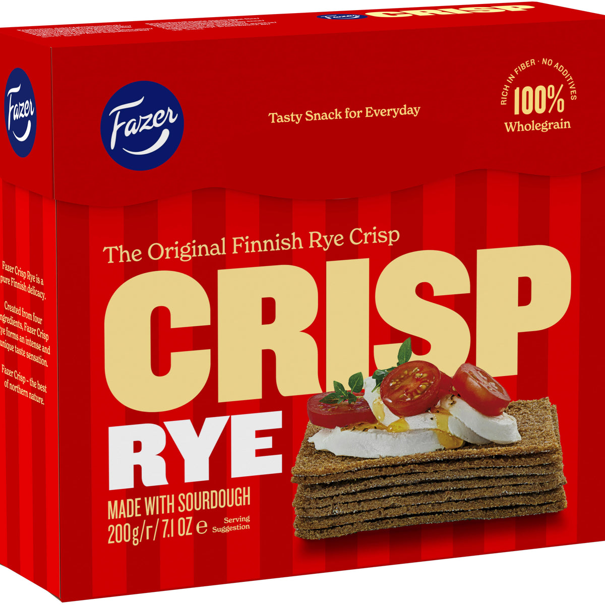 Tom Rye FAZER RYE CRISP 100% Wholegrain 200g – Tom's Grocery