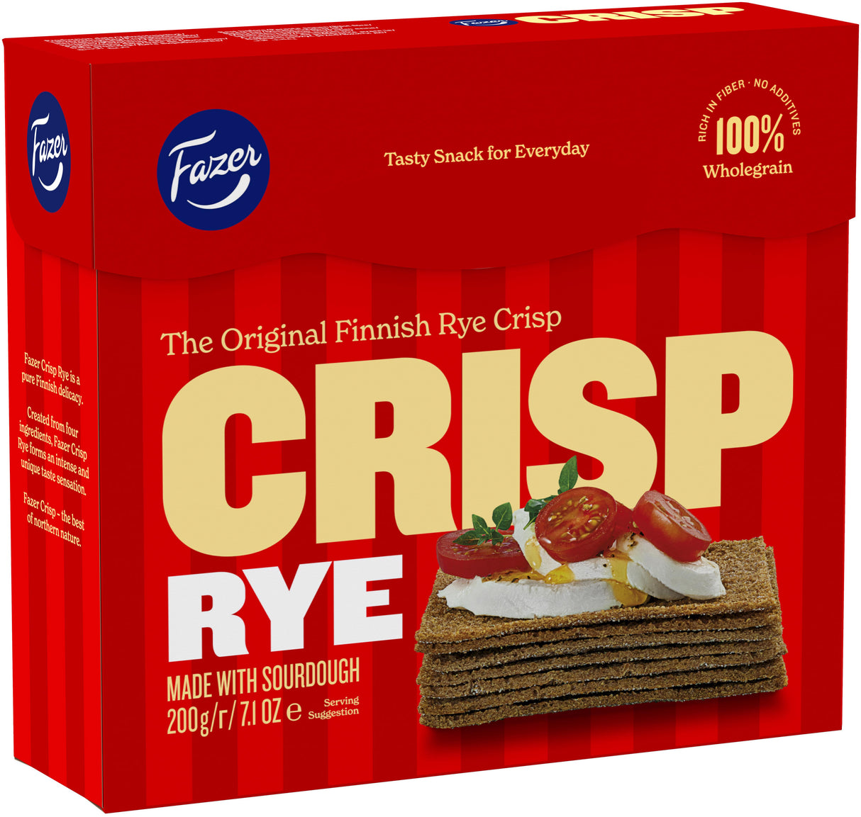 FAZER RYE CRISP 100% Wholegrain 200g