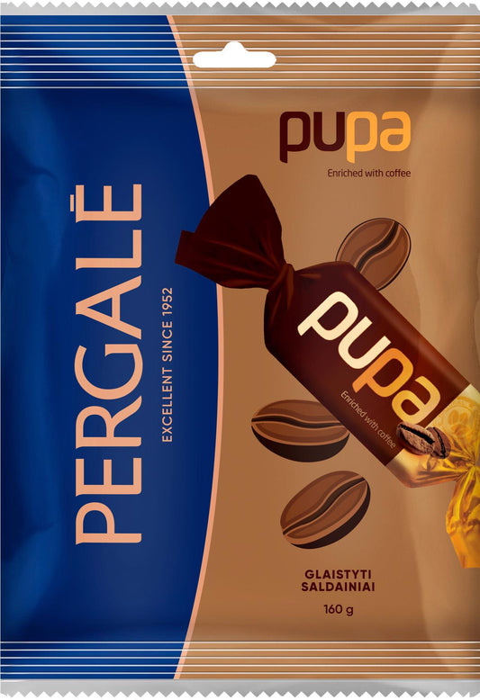 PERGALE PUPA Coffee Flavor Milk Chocolate Candies Party Sweets Bag 160g 5.6oz