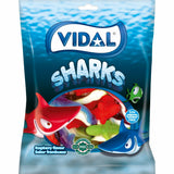 VIDAL SHARKS Raspberry Flavor Gummi Candies 90g