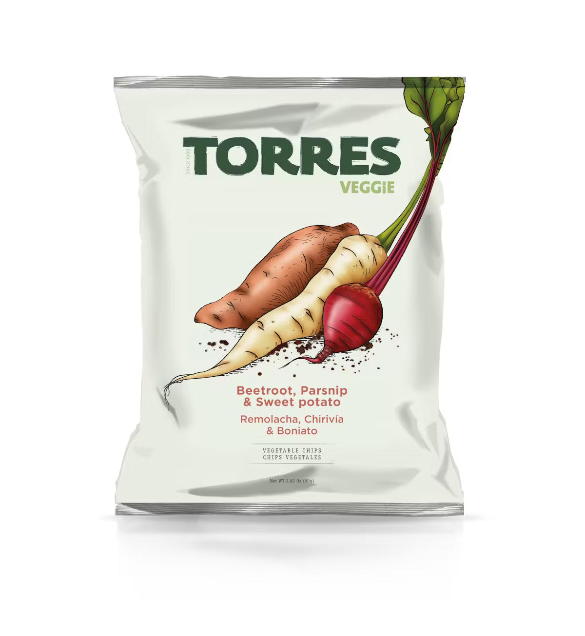 TORRES BEETROOT PARSNIP SWEET POTATO Vegetable Chips 90g 2.82oz