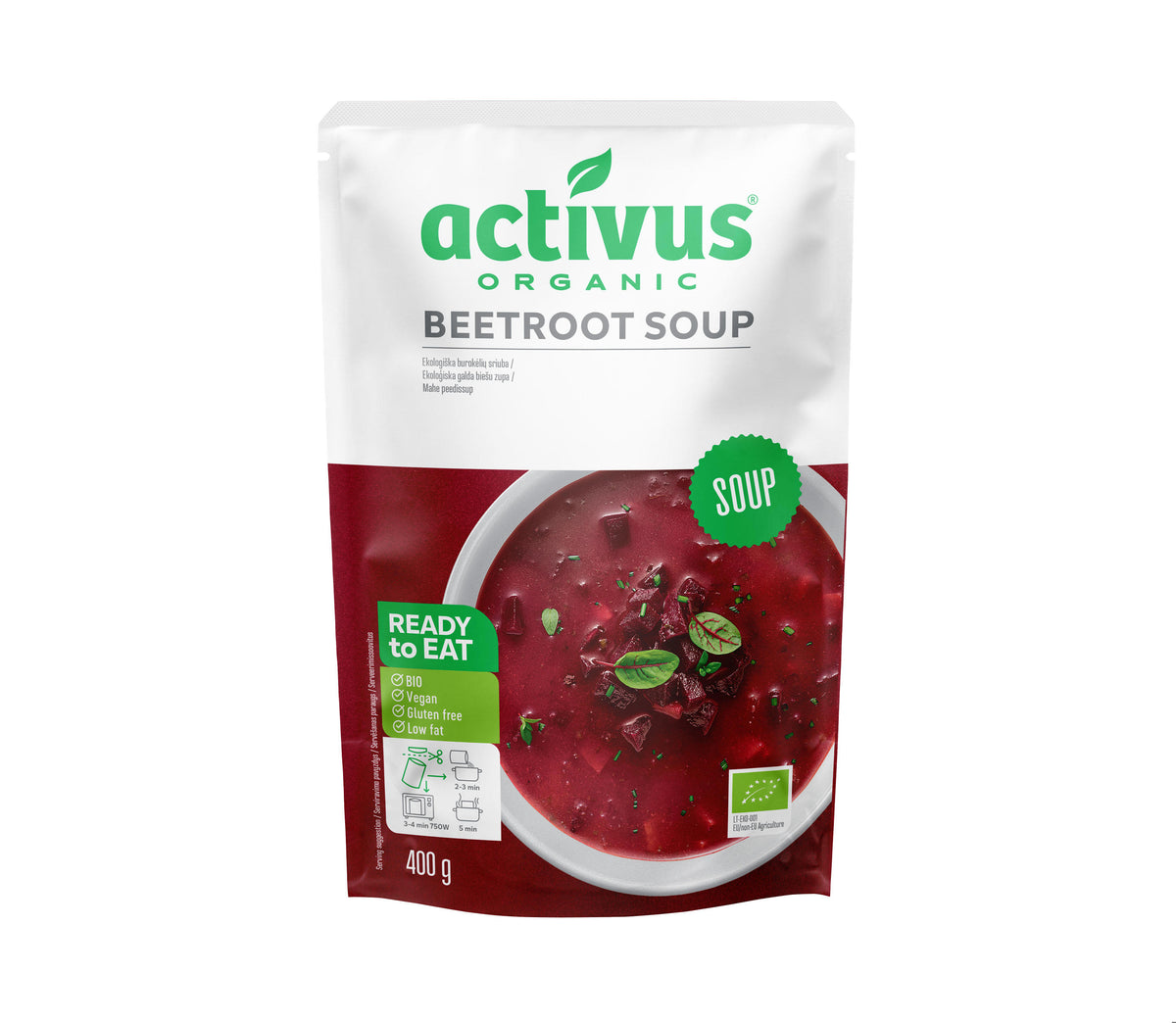 ACTIVUS ORGANIC Instant Beetroot Soup 400g