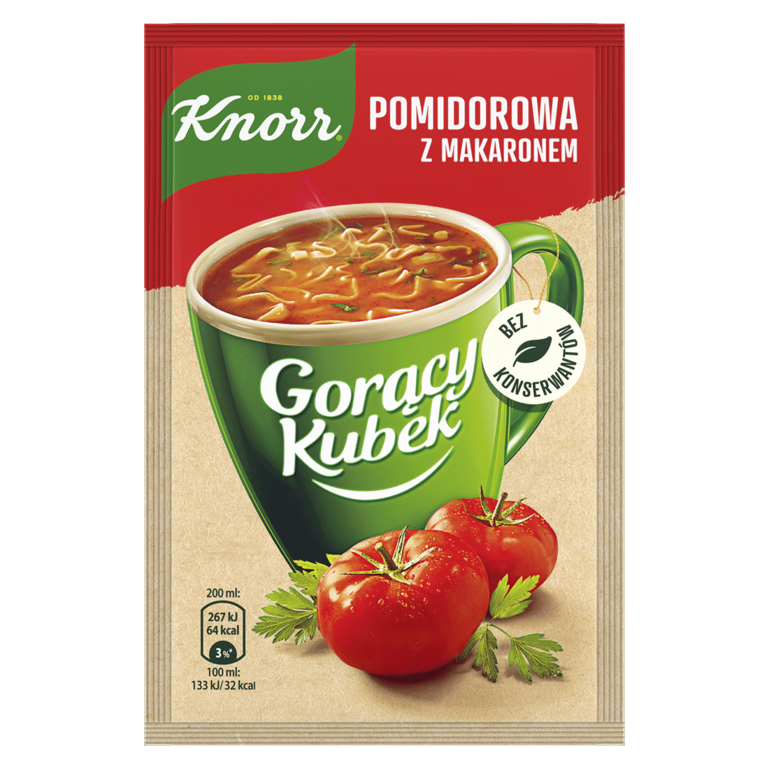 KNORR Tomato with Noodles Instant Soup Sachet 19g 0.67oz