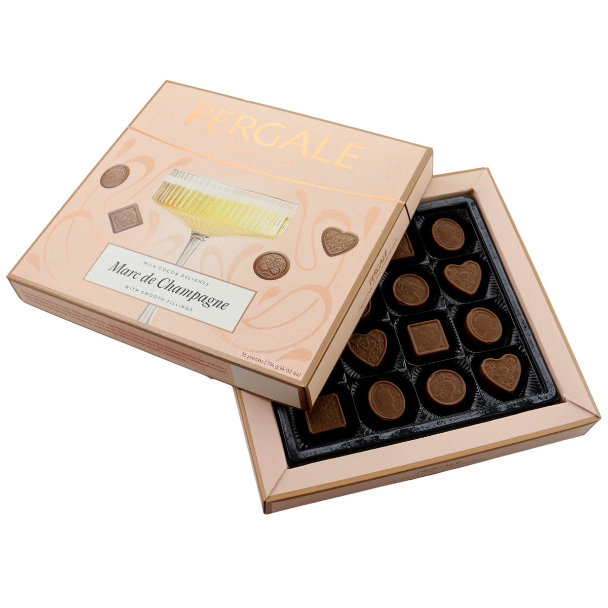 PERGALE Marc De Champagne Milk Chocolate Candies with Smooth Filling 114g 4oz