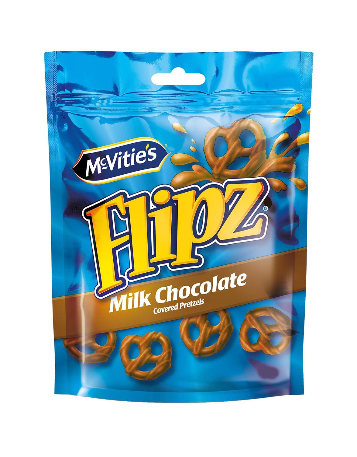 McVities Flipz Milk Chocolate Covered Pretzels Cookies 90g