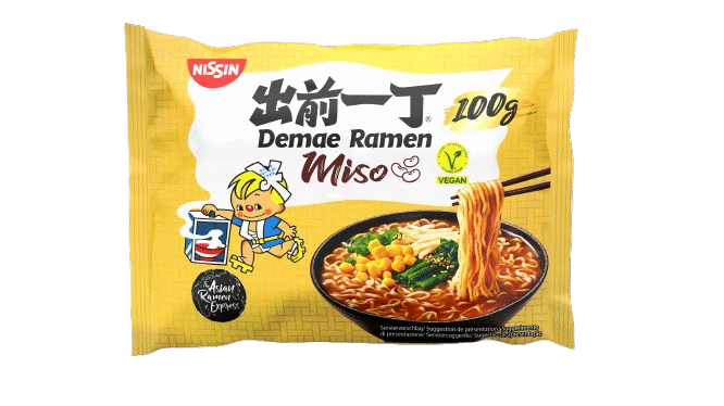 NISSIN DAMAE RAMEN Miso Flavor Instant Ramen 100g 3.5oz