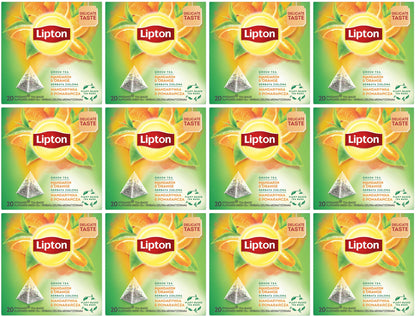 12 LIPTON Mandarin Orange Flavored Green Tea Boxes