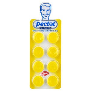 PECTOL Fresh Lemon Flavor Pastilles with Vitamin C FULL BOX 24 x 19.2g