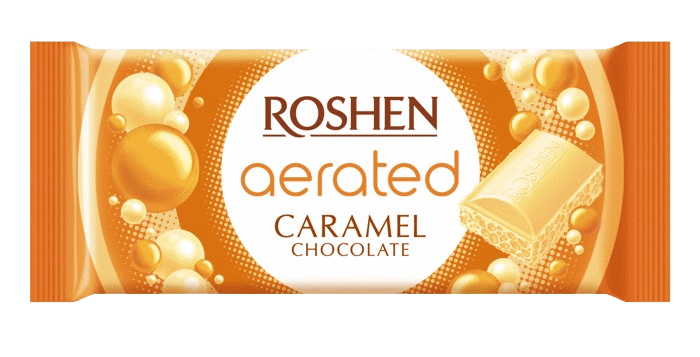 ROSHEN AERATED White Chocolate Bar with Caramel 80g 2.8oz