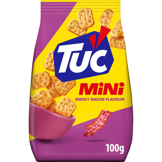 TUC MINI SMOKY BACON Flavor Crackers Crisps Party Snacks 100g 3.5oz