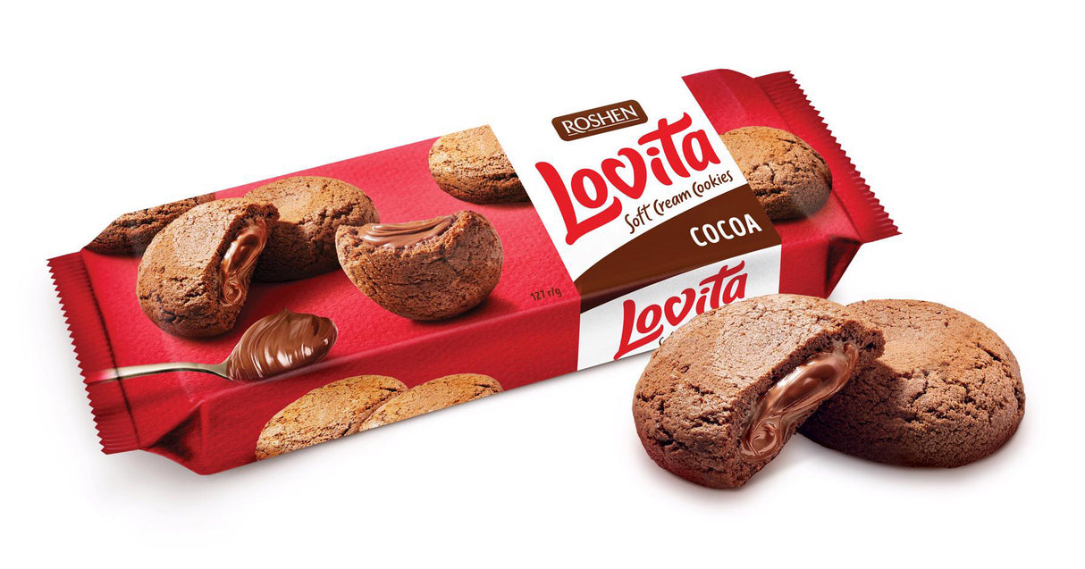 ROSHEN Lovita Soft Cream Cookies with Cocoa Filling 127g