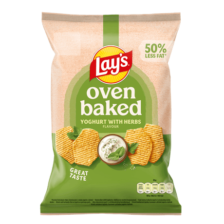 LAYS OVEN BAKED Yoghurt with Herbs Flavor Potato Chips 5 x 110g
