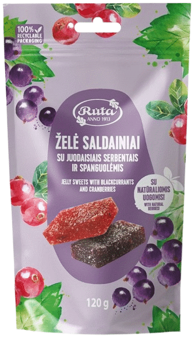 RUTA Jelly Candies with Natural Blackcurrant & Cranberries 120g
