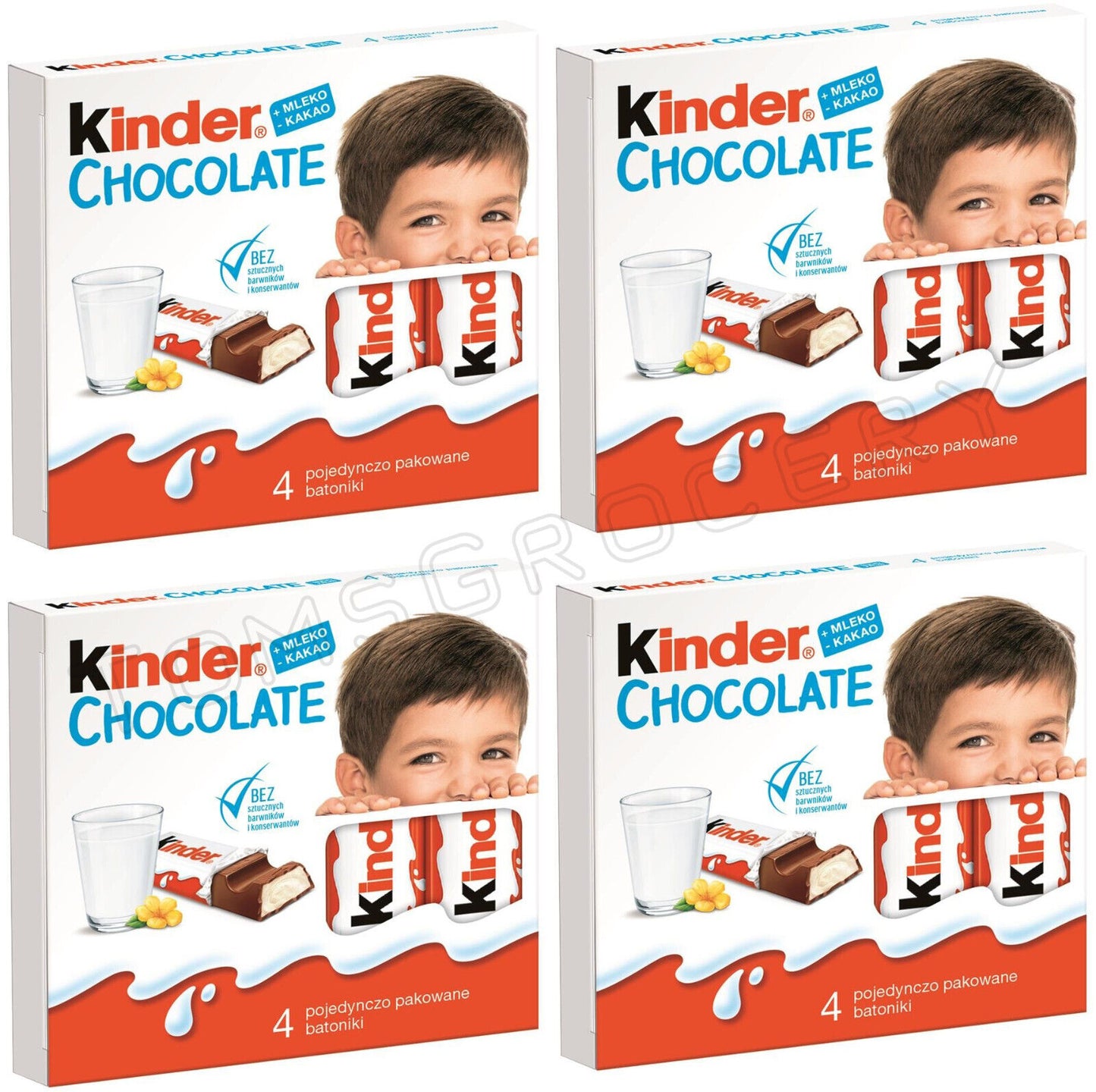 4 KINDER Milk Chocolate Sticks Sweets Candy 50g 1.8oz