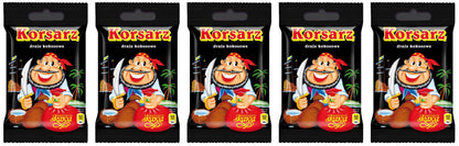 5 KORSARZ PIRATE Retro Dragee Chocolate Covered Coconut Candy Sweets 70g