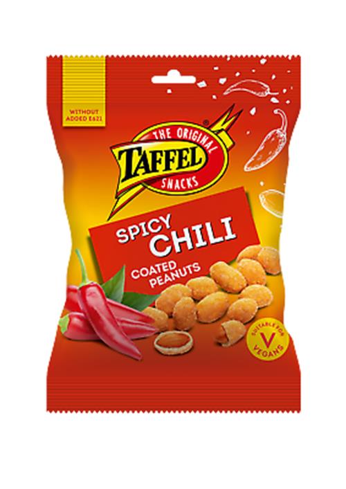 3 TAFFEL SPICY CHILI Coated Roasted Peanuts Beer Snacks 140g 4.9oz