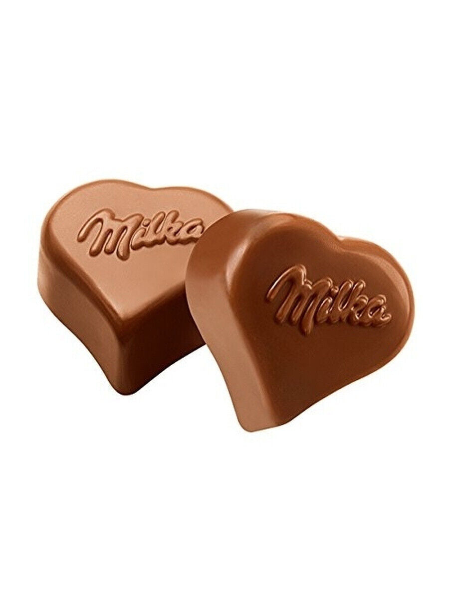 I LOVE MILKA Heart Shaped Chocolate Pralines with Hazelnut Cream Gift Box 110g