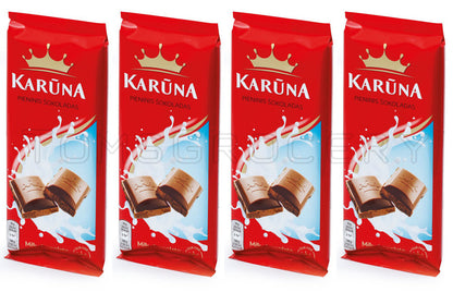 4 x Karuna The Crown Milk Chocolate Bars 100g 3.5oz