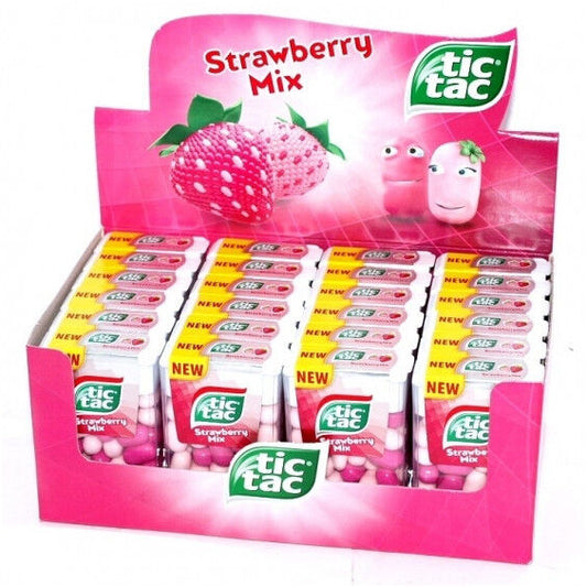 24 TIC TAC Strawberry Mix Strawberry Fields Mints Pastilles 18g 0.64oz