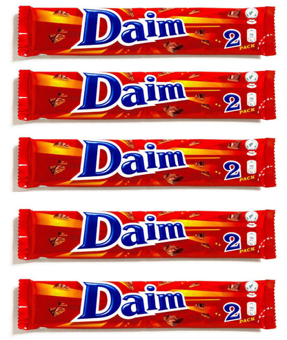 5 DAIM 2PACK Crunchy Almond & Caramel Chocolate Bars European Candy 56g 1.98oz