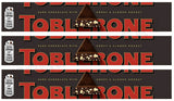 3 TOBLERONE Dark Chocolate Bars with Honey & Almond Nougat 100g 3.5oz