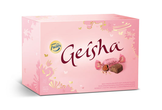 FAZER GEISHA Milk Chocolate Pralines with Soft Hazelnut Filling 150g 5.3oz