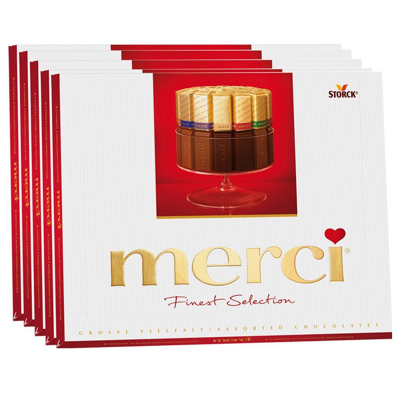 5 MERCI CHOCOLATE ASSORTMENT Boxes Finest Gourmet Selection German Sweets 250g