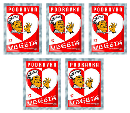 5 PODRAVKA VEGETA Universal All Purpose Seasoning Packs 75g 2.7oz