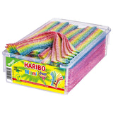 HARIBO MIAMI Sour Sugar Coated Rainbow Belts Gummi Candy Party Sharing Box 39oz