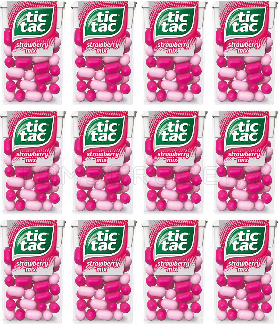 12 TIC TAC Strawberry Mix Strawberry Fields Pastilles Candy 18g 0.64oz