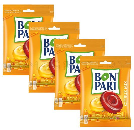 4 x BON PARI CITRUS MIX Fruit Flavor Hard Candy Bonbons 90g 3.2oz