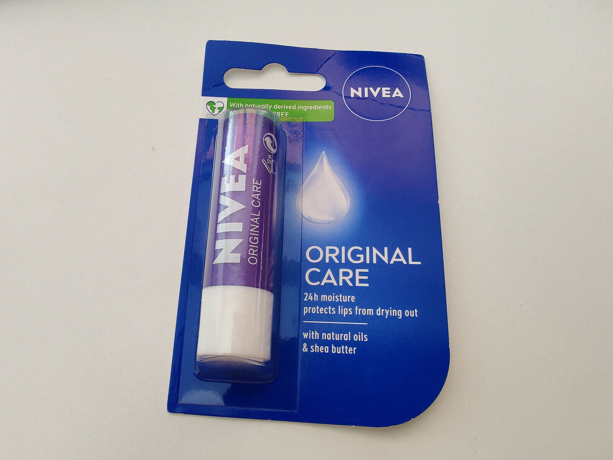 NIVEA Original Care Lip Balm with Natural Oils & Shea Butter 4.8g