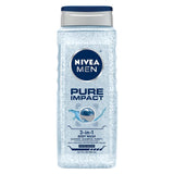 NIVEA MEN PURE IMPACT Purifying Shower Gel Body Wash 500ml 16.9 fl oz