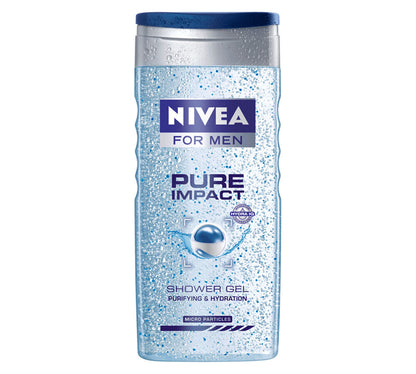 NIVEA MEN PURE IMPACT Purifying Shower Gel Body Wash 500ml 16.9 fl oz