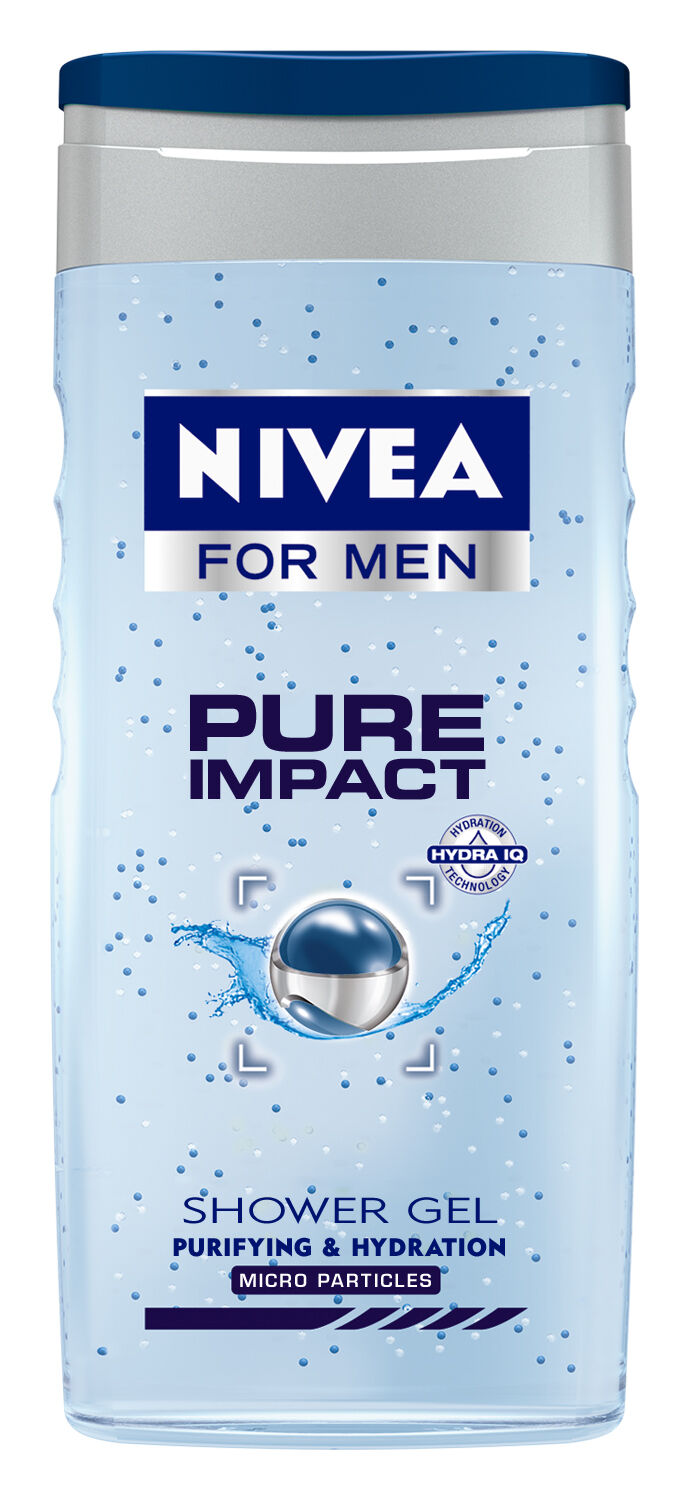 NIVEA MEN PURE IMPACT Purifying Shower Gel Body Wash 500ml 16.9 fl oz